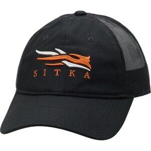 SITKA Hunting Classic Icon Lo-Pro Trucker Hat/Cap Black NEW